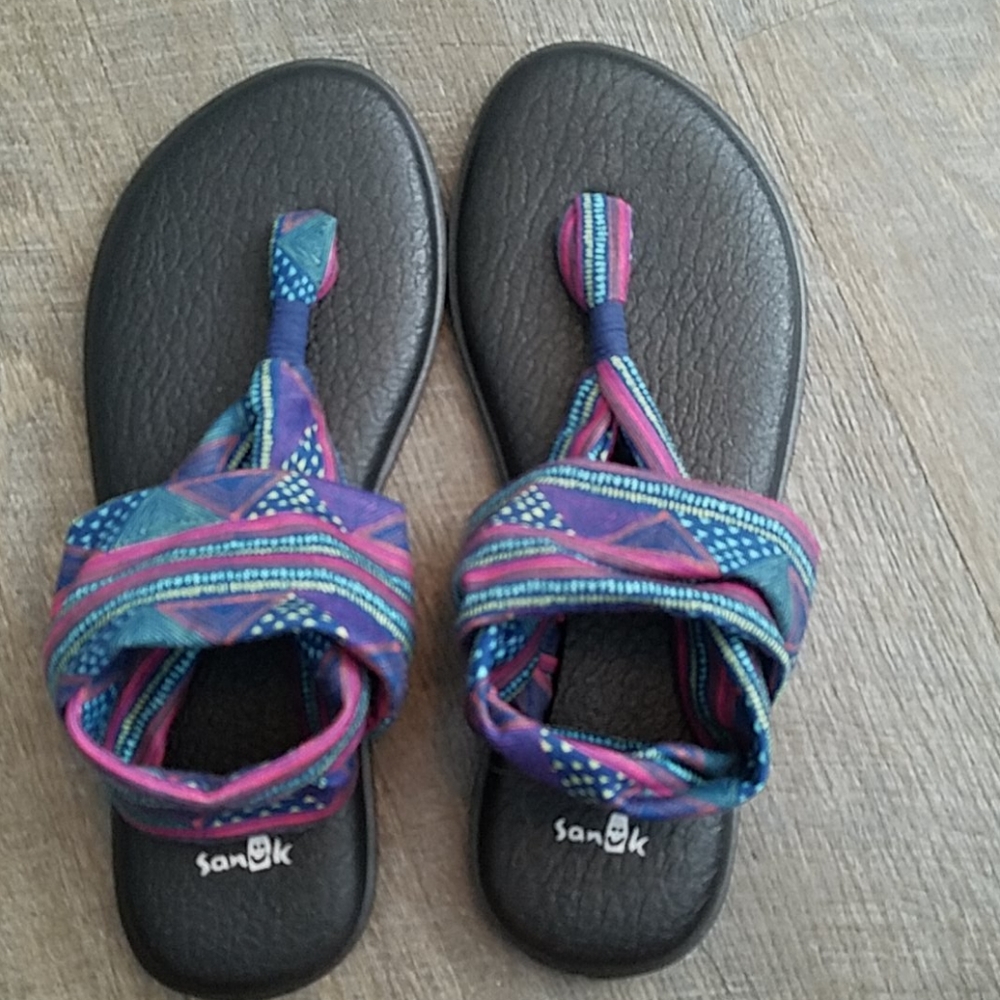 Sanuk Yoga Sling Flat Sandal size 8